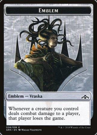 Emblem - Vraska, Golgari Queen [Guilds of Ravnica Tokens] - Destination Retro