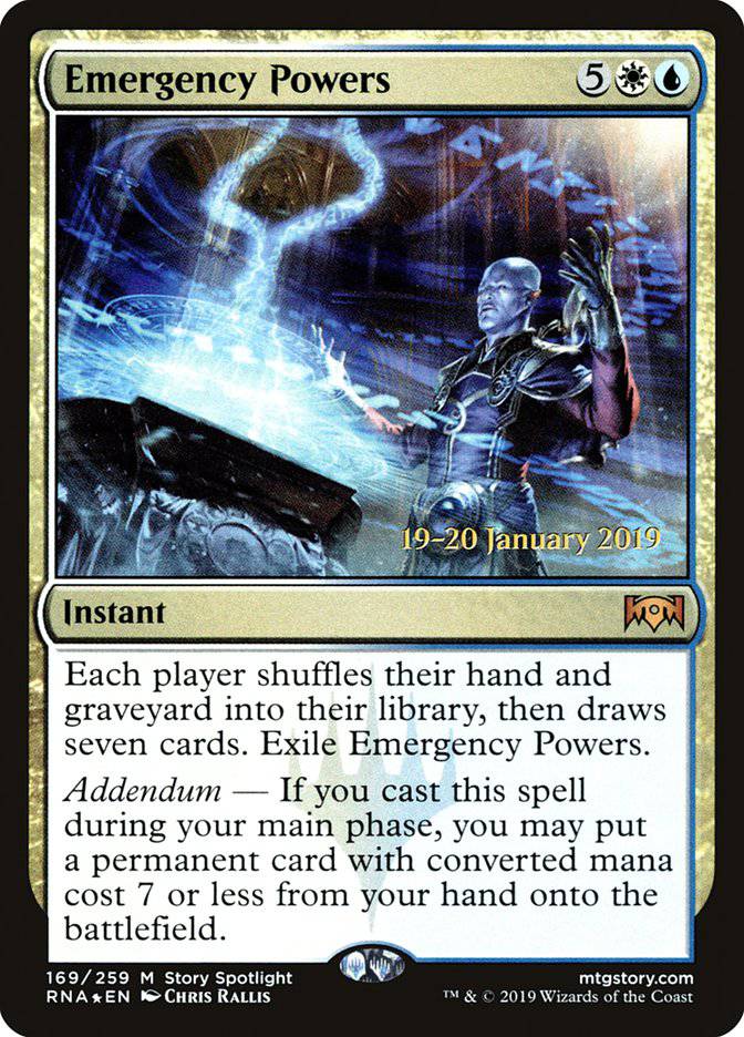 Emergency Powers [Ravnica Allegiance Prerelease Promos] - Destination Retro