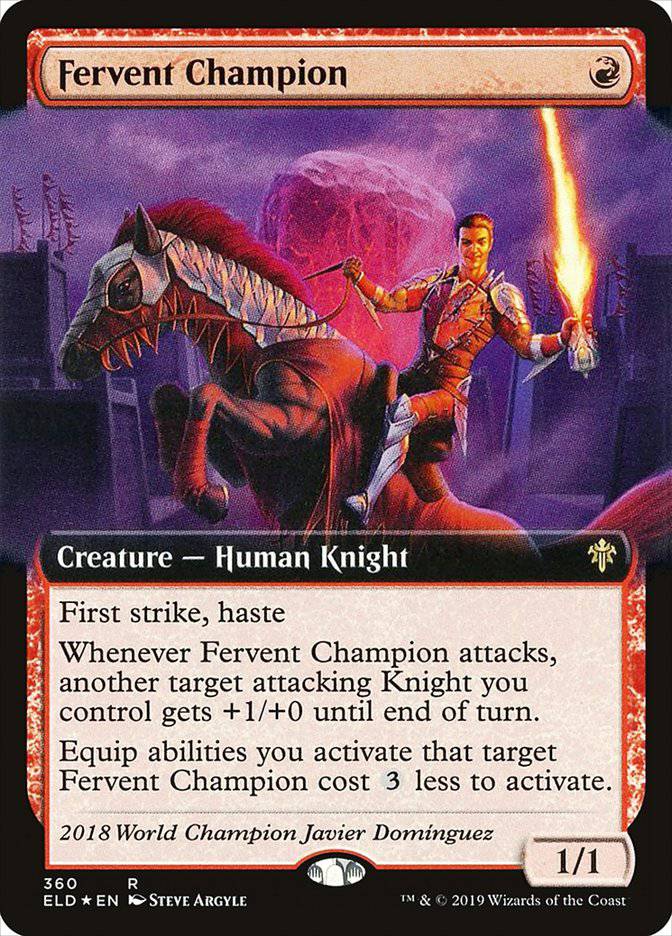 Fervent Champion (Extended Art) [Throne of Eldraine] - Destination Retro