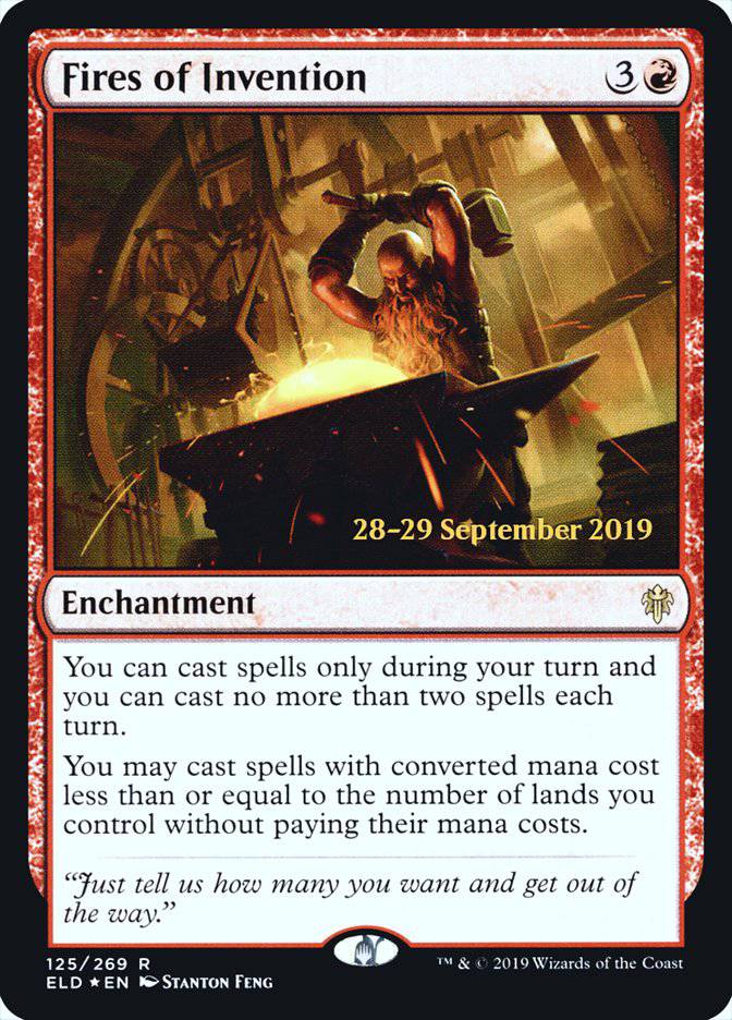 Fires of Invention  [Throne of Eldraine Prerelease Promos] - Destination Retro