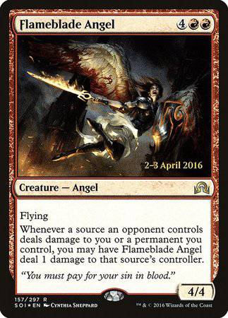 Flameblade Angel [Shadows over Innistrad Promos] - Destination Retro