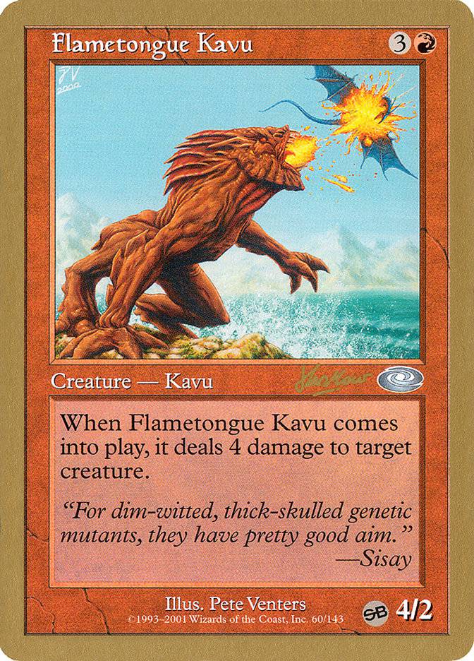 Flametongue Kavu (Sim Han How) (SB) [World Championship Decks 2002] - Destination Retro