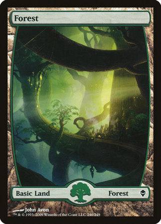 Forest (246) - Full Art [Zendikar] - Destination Retro