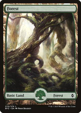 Forest (270) - Full Art [Battle for Zendikar] - Destination Retro