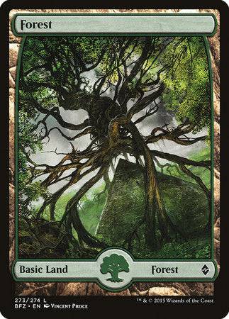 Forest (273) - Full Art [Battle for Zendikar] - Destination Retro