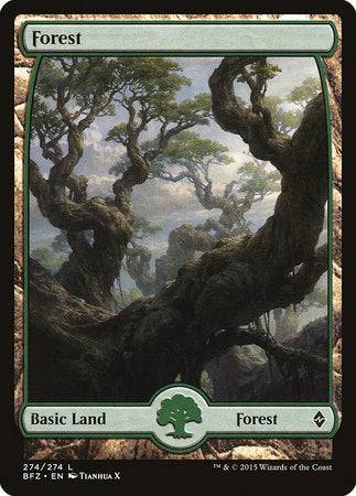 Forest (274) - Full Art [Battle for Zendikar] - Destination Retro