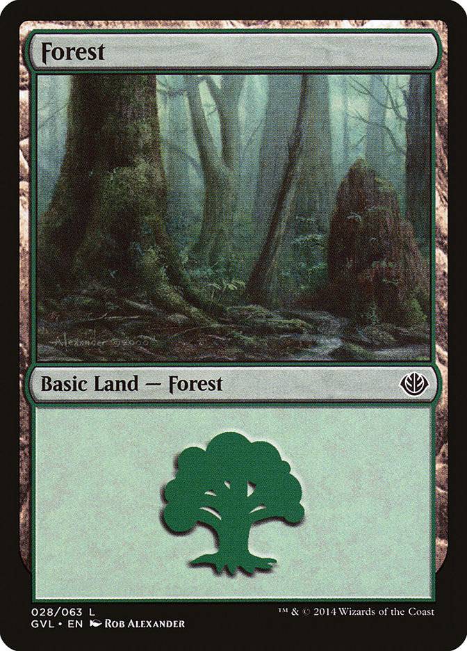 Forest (28) (Garruk vs. Liliana) [Duel Decks Anthology] - Destination Retro