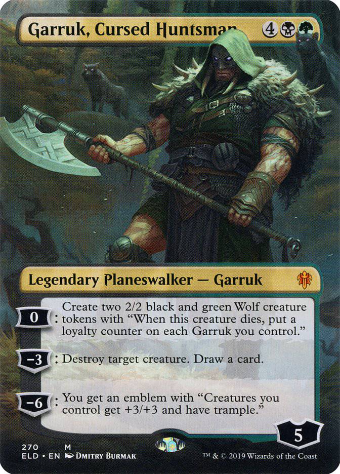 Garruk, Cursed Huntsman (Borderless) [Throne of Eldraine] - Destination Retro