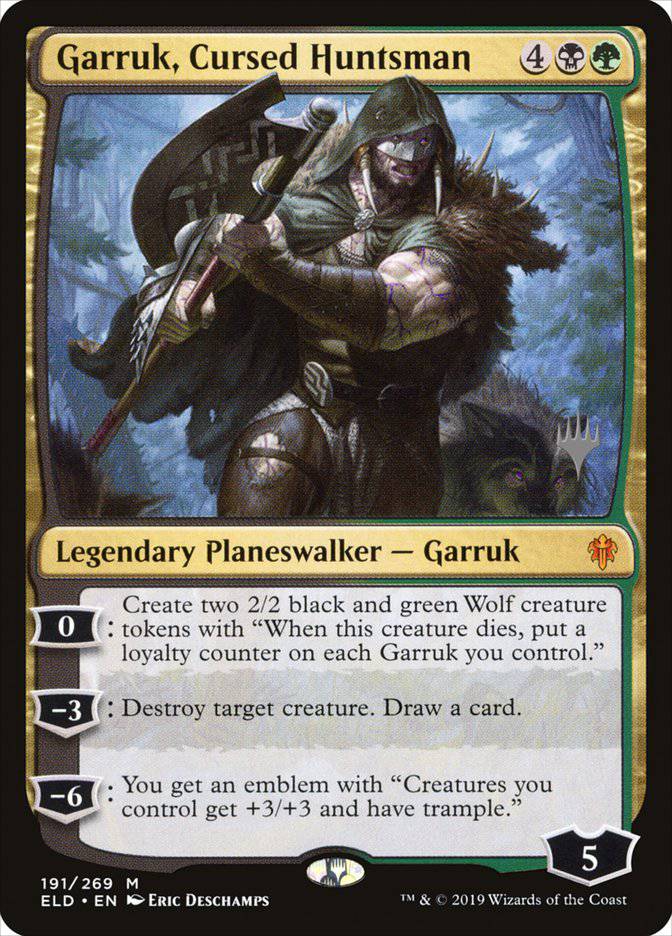 Garruk, Cursed Huntsman (Promo Pack) [Throne of Eldraine Promos] - Destination Retro