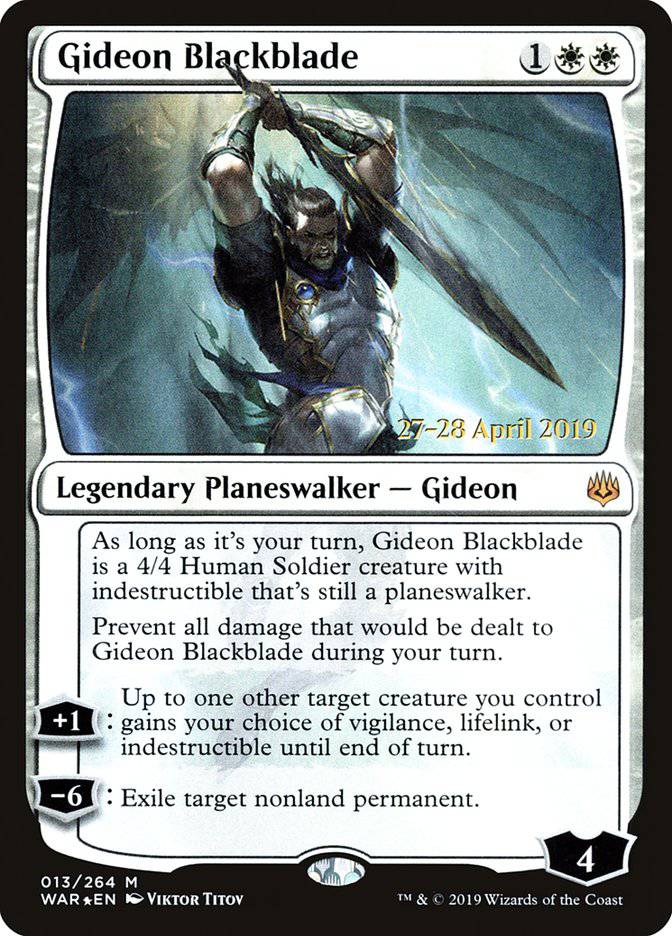 Gideon Blackblade  [War of the Spark Prerelease Promos] - Destination Retro