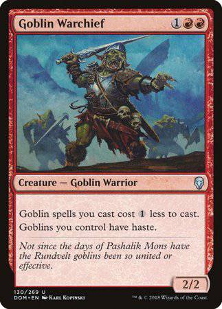 Goblin Warchief [Dominaria] - Destination Retro