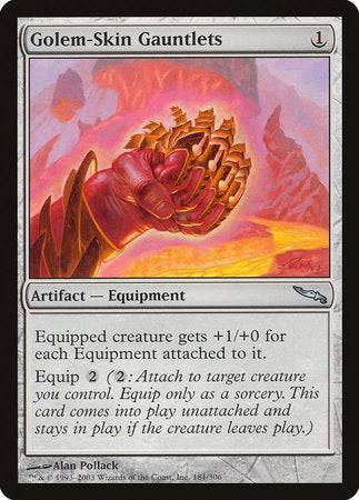 Golem-Skin Gauntlets [Mirrodin] - Destination Retro