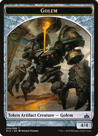 Golem Token (004) [Rivals of Ixalan Tokens] - Destination Retro