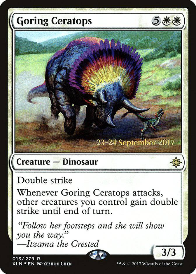Goring Ceratops  [Ixalan Prerelease Promos] - Destination Retro