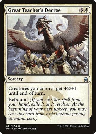 Great Teacher's Decree [Dragons of Tarkir] - Destination Retro