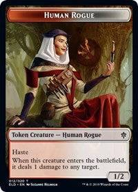 Human Rogue // Food (17) Double-sided Token [Throne of Eldraine Tokens] - Destination Retro