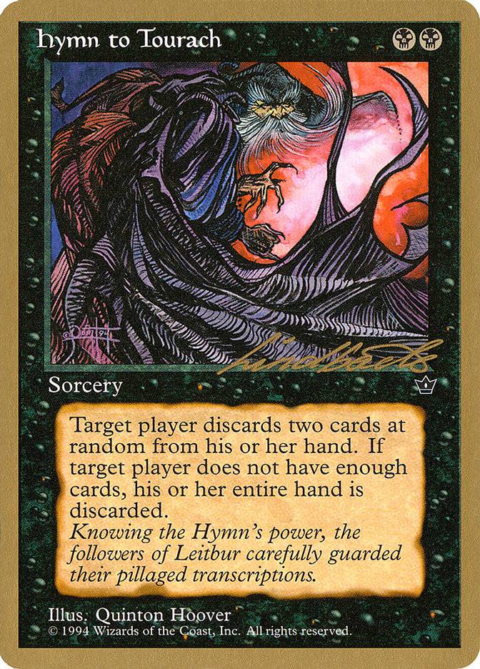 Hymn to Tourach (Cloak) (Leon Lindback) [Pro Tour Collector Set] - Destination Retro