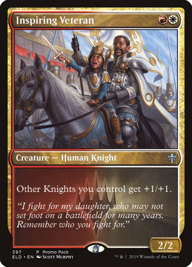 Inspiring Veteran (Promo Pack) [Throne of Eldraine Promos] - Destination Retro