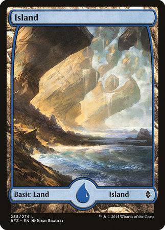 Island (255) - Full Art [Battle for Zendikar] - Destination Retro