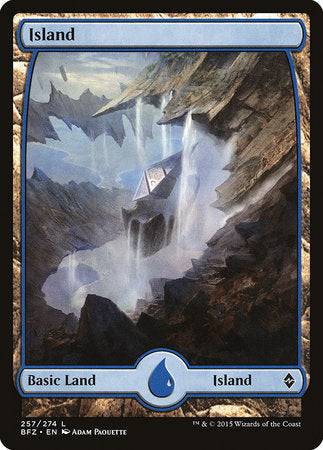 Island (257) - Full Art [Battle for Zendikar] - Destination Retro