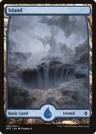 Island (259) - Full Art [Battle for Zendikar] - Destination Retro