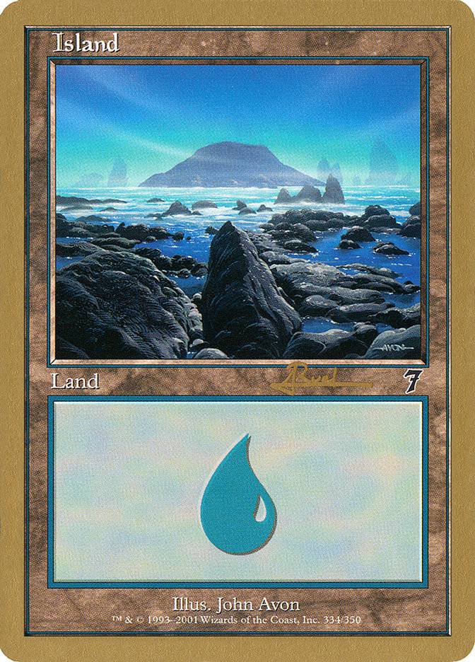 Island (ar334) (Antoine Ruel) [World Championship Decks 2001] - Destination Retro