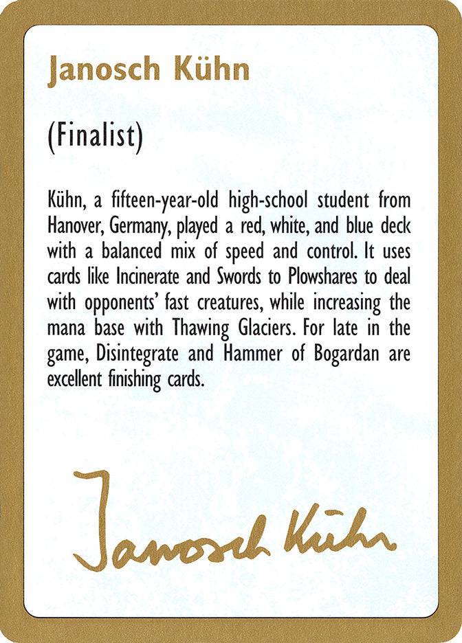 Janosch Kühn Bio [World Championship Decks 1997] - Destination Retro