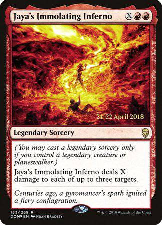 Jaya's Immolating Inferno [Dominaria Promos] - Destination Retro