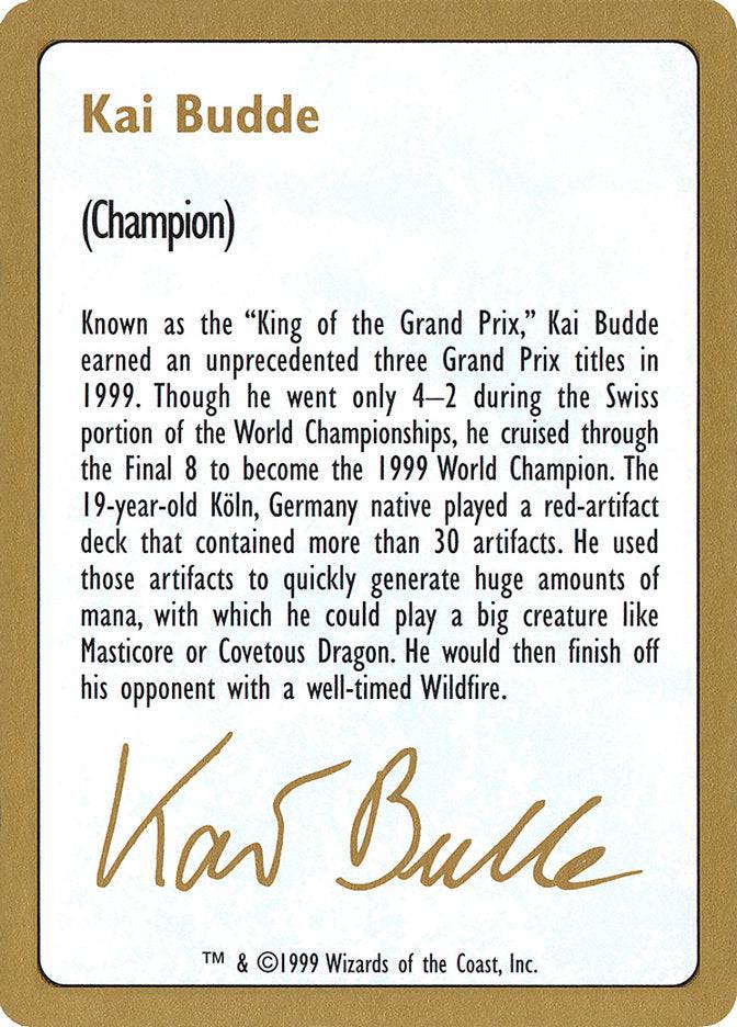 Kai Budde Bio [World Championship Decks 1999] - Destination Retro