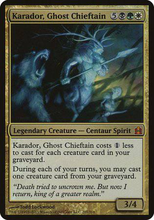 Karador, Ghost Chieftain (Oversized) [Commander 2011 Oversized] - Destination Retro