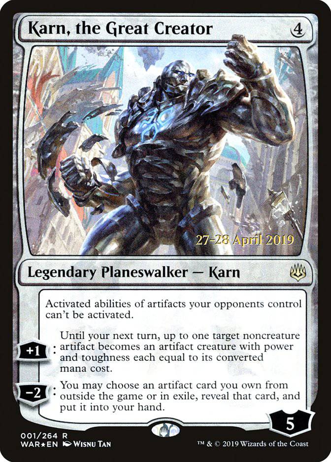 Karn, the Great Creator  [War of the Spark Prerelease Promos] - Destination Retro