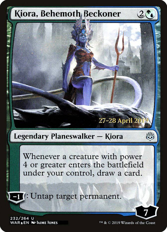 Kiora, Behemoth Beckoner  [War of the Spark Prerelease Promos] - Destination Retro