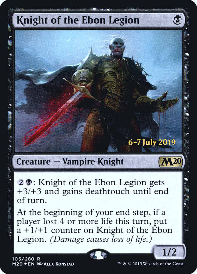 Knight of the Ebon Legion  [Core Set 2020 Prerelease Promos] - Destination Retro
