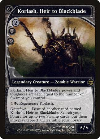Korlash, Heir to Blackblade [Future Sight] - Destination Retro