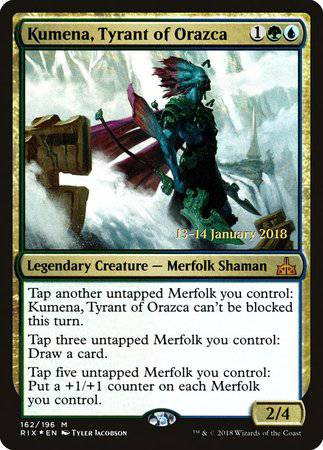 Kumena, Tyrant of Orazca [Rivals of Ixalan Promos] - Destination Retro