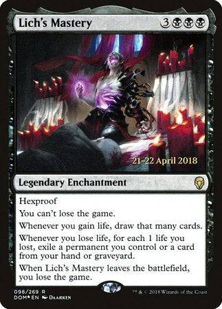 Lich's Mastery [Dominaria Promos] - Destination Retro