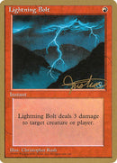 Lightning Bolt (Mark Justice) [Pro Tour Collector Set] - Destination Retro
