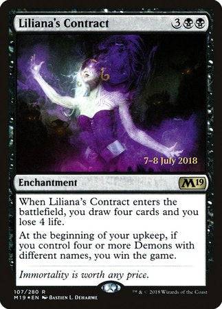 Liliana's Contract [Core Set 2019 Promos] - Destination Retro