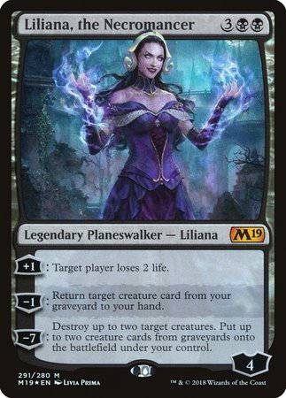 Liliana, the Necromancer [Core Set 2019] - Destination Retro
