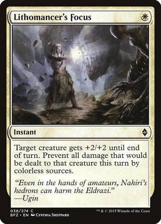 Lithomancer's Focus [Battle for Zendikar] - Destination Retro