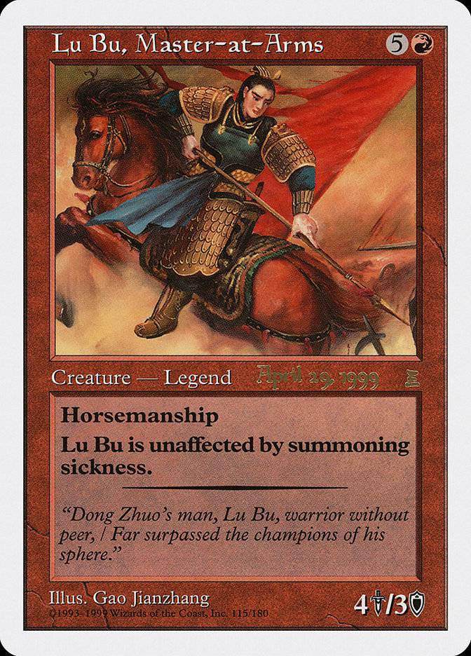 Lu Bu, Master-at-Arms (April 29, 1999) [Portal Three Kingdoms Promos] - Destination Retro