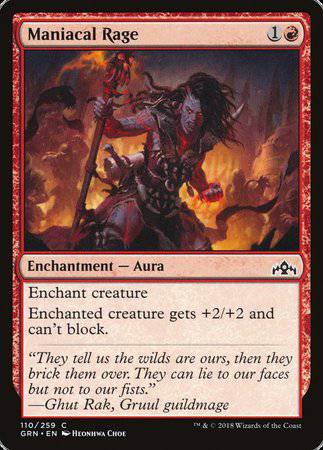 Maniacal Rage [Guilds of Ravnica] - Destination Retro