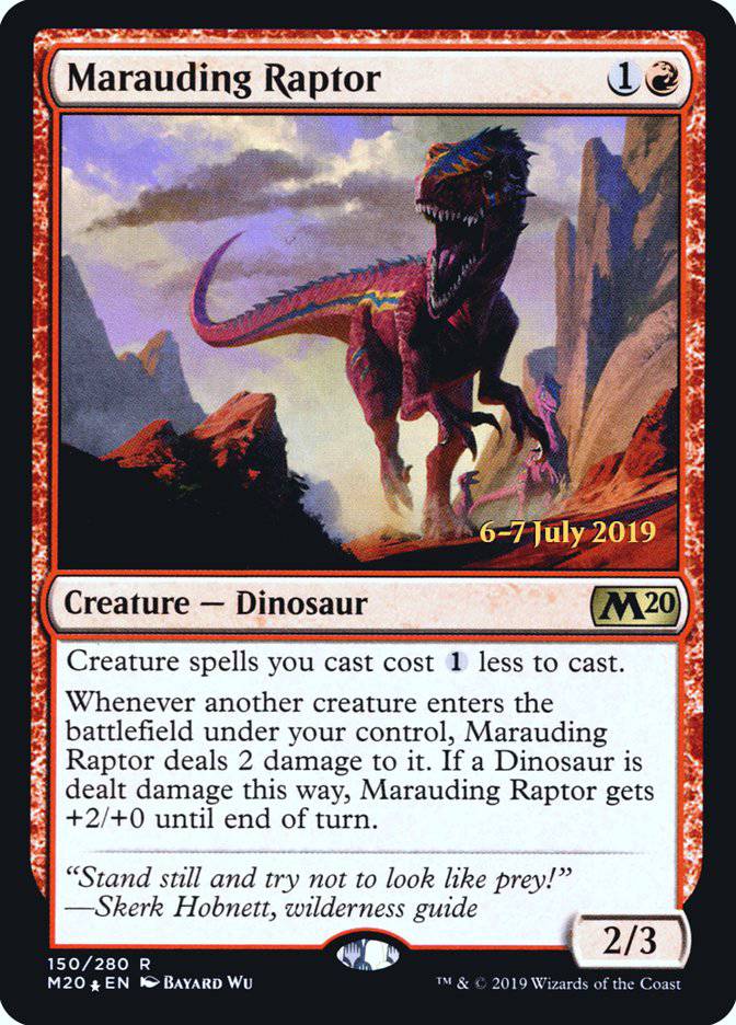 Marauding Raptor  [Core Set 2020 Prerelease Promos] - Destination Retro