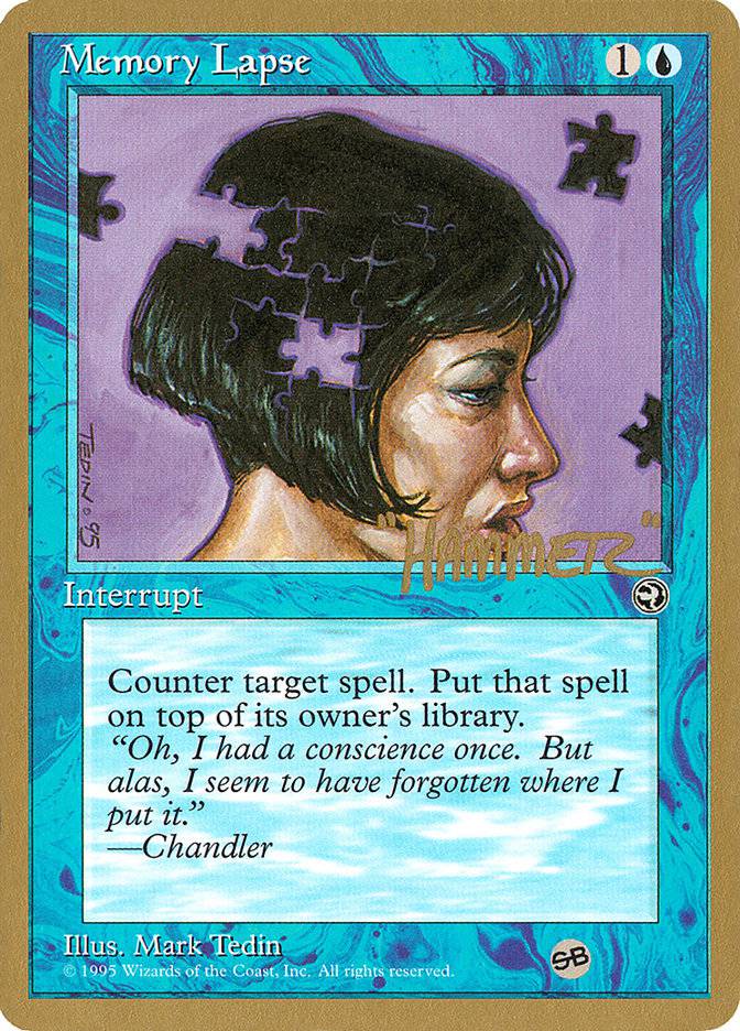 Memory Lapse (Jigsaw) (Shawn "Hammer" Regnier) (SB) [Pro Tour Collector Set] - Destination Retro