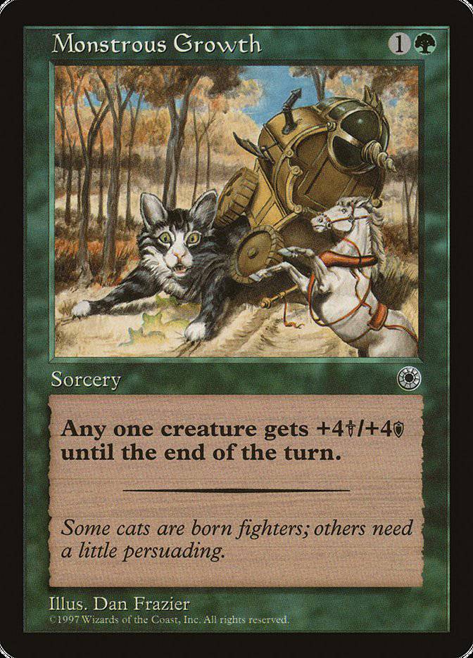 Monstrous Growth (With Flavor Text) [Portal] - Destination Retro