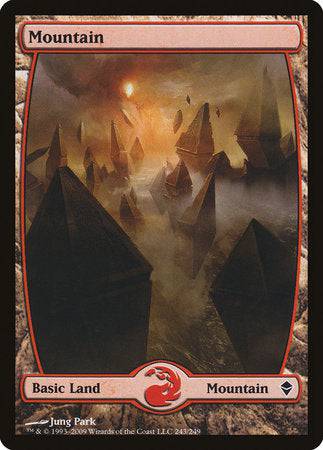 Mountain (243) - Full Art [Zendikar] - Destination Retro