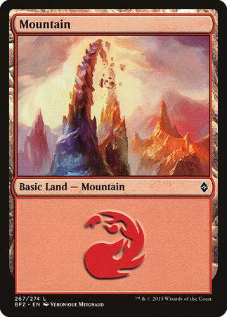 Mountain (267) [Battle for Zendikar] - Destination Retro
