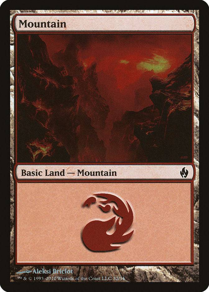 Mountain (32) [Premium Deck Series: Fire and Lightning] - Destination Retro