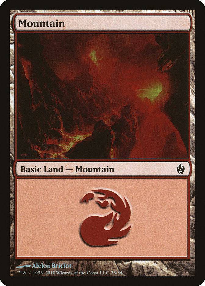 Mountain (33) [Premium Deck Series: Fire and Lightning] - Destination Retro