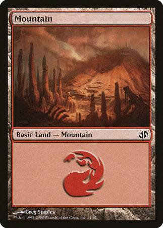 Mountain (61) [Duel Decks: Jace vs. Chandra] - Destination Retro